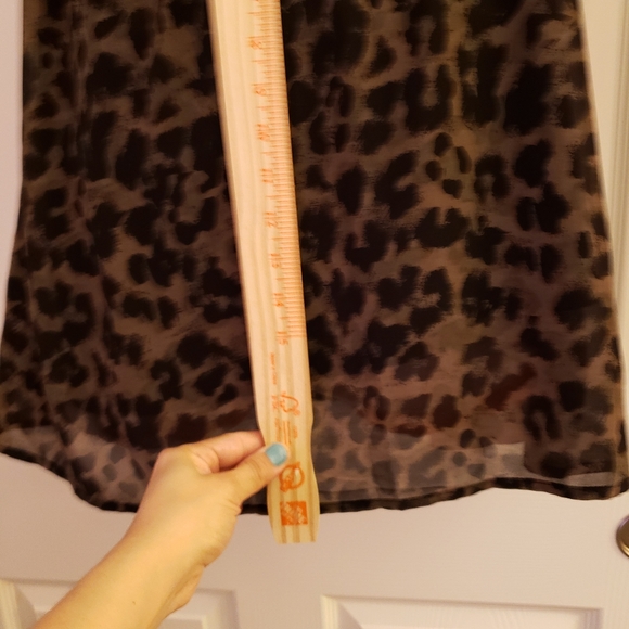 H&M Leopard/ Camo Sheer Safari Dress - Picture 7 of 12